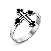Кольцо Крест бижутерия с эмалью
